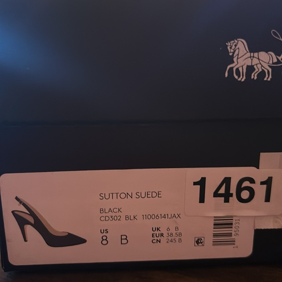 Coach Sutton Suede Slingback Pointed Toe Pumps Classic Timeless Minimalist NEW 8 - Picture 10 of 10